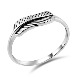Huge Leaf Silver Ring NSR-541